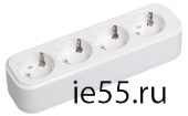 Розетка переносная разб. К04 4 места CLASSIC IEK