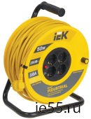 Катушка УК50 с т/з 4 места 2Р+PЕ/50м 3х1,5 мм2 "Industrial"