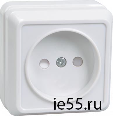 РСш20-2-ОКм Розетка 1местн. без з/к  с защ.штор. 10А откр.уст. Октава (кремовый)