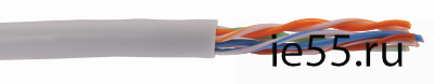 ITK Витая пара U/UTP кат.5E 4х2х24AWG PATCH серый (500м)