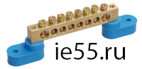 Шина N "ноль" на двух угловых изол ШНИ-6х9-16-У2-С ИЭК