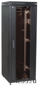ITK Шкаф сетевой 19" LINEA N 47U 600х800 мм стеклянная передняя дверь, задняя металлическая черный