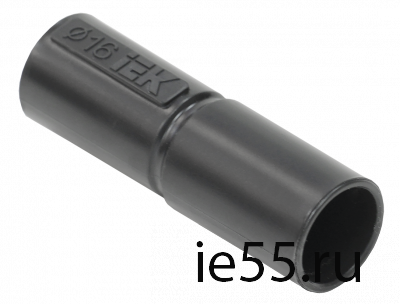 Муфта труба-труба GI16G IEK черный (5 шт/комп)