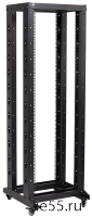 ITK 19" двухрамная стойка, 37U, 600x600, на роликах, черная