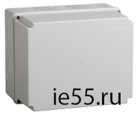 Коробка КМ41274 распаячная для о/п 240х195х165 мм IP55 (RAL7035, кабельные вводы 5 шт)