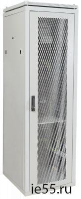 ITK Шкаф сетевой 19" LINEA N 42U 600х800 мм перфорированная передняя дверь серый