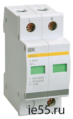Огр-ль имп. перенапр. ОПС1-D 2Р In=5kA Un=230B Im=10kA ИЭК