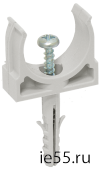 Держатель с защёлкой и дюбелем CT25 IEK (5 шт/упак)