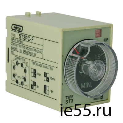 Pеле времени 220V ST3PC-F (0.25-2m/20m/2h/12h) ЭН