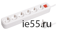 Удлинитель У06В 6 места 2Р+РЕ/1.5 метра 3х1мм2 16А/250В CLASSIC IEK