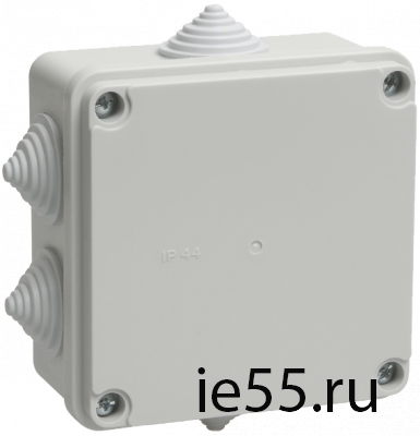 Коробка КМ41233 распаячная для о/п 100х100х50 мм IP44 (RAL7035, 6 гермовводов)
