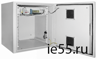 ITK Шкаф уличный 19" 9U 650x600, IP55 металл дверь, серый
