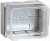 Коробка КМ41348 распаячная для о/п 240х195х165 мм IP55 (RAL7035, монт. плата, кабельные вводы 5 шт