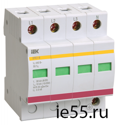 Огр-ль имп. перенапр. ОПС1-D 4Р In=5kA Un=230B Im=10kA ИЭК