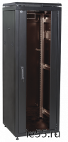 ITK Шкаф сетевой 19" LINEA N 33U 600х600 мм стеклянная передняя дверь, задняя металлическая черный