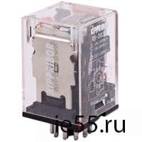 Реле промежуточное RS-304AL 3-конт., 24VAC, 10А/250VAC, мех. индикатор, LED-индикатор