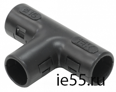 Тройник открывающийся TI20G IEK черный