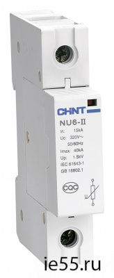 Ограничитель имп. перенапр. NU6-Ⅱ 1Р In=25kA Uc=460B Im=60kA（CHINT）