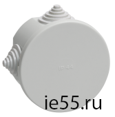 Коробка КМ41237 распаячная для о/п d75х40 мм IP44 (RAL7035, 4 гермоввода)
