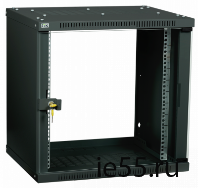 ITK Шкаф LINEA WE 9U 600x450мм дверь стекло черный