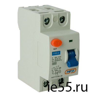 УЗО-2  2Р 63А 30 mA ЭНЕРГИЯ