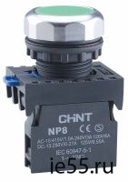 Кнопка управления "Грибок" Φ40мм с фиксацией NP8-01ZS/14 красная 1НЗ IP65 (CHINT)